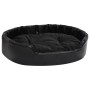 Black plush and synthetic leather dog bed 90x79x20 cm by vidaXL, Beds for dogs - Ref: Foro24-171263, Price: 66,85 €, Discount: %