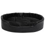 Black plush and synthetic leather dog bed 90x79x20 cm by vidaXL, Beds for dogs - Ref: Foro24-171263, Price: 66,85 €, Discount: %