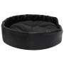 Black plush and synthetic leather dog bed 90x79x20 cm by vidaXL, Beds for dogs - Ref: Foro24-171263, Price: 57,99 €, Discount: %