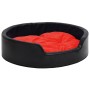 Cama para perros felpa y cuero sintético negro rojo 99x89x21 cm de vidaXL, Camas para perros - Ref: Foro24-171284, Precio: 61...