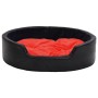 Cama para perros felpa y cuero sintético negro rojo 99x89x21 cm de vidaXL, Camas para perros - Ref: Foro24-171284, Precio: 61...