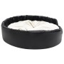 Black beige plush and synthetic leather dog bed 99x89x21 cm by vidaXL, Beds for dogs - Ref: Foro24-171272, Price: 68,17 €, Di...