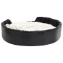 Cama de perros felpa y cuero sintético negro beige 99x89x21 cm de vidaXL, Camas para perros - Ref: Foro24-171272, Precio: 68,...