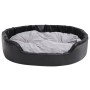 Plush and synthetic leather dog bed black gray 99x89x21 cm by vidaXL, Beds for dogs - Ref: Foro24-171256, Price: 65,88 €, Dis...