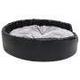 Plush and synthetic leather dog bed black gray 99x89x21 cm by vidaXL, Beds for dogs - Ref: Foro24-171256, Price: 65,88 €, Dis...