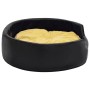 Cama de perros felpa cuero sintético negro amarillo 90x79x20 cm de vidaXL, Camas para perros - Ref: Foro24-171287, Precio: 46...