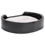 Cama de perros felpa y cuero sintético negro beige 79x70x19 cm de vidaXL, Camas para perros - Ref: Foro24-171270, Precio: 39,...