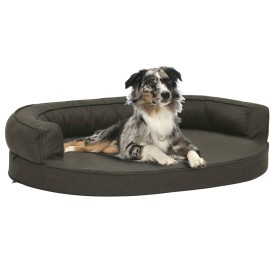 Colchón para cama de perro ergonómico gris oscuro 75x53 cm de vidaXL, Camas para perros - Ref: Foro24-171290, Precio: 56,58 €...