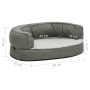 Colchón de cama de perro ergonómico aspecto lino gris 60x42cm de vidaXL, Camas para perros - Ref: Foro24-171298, Precio: 51,4...