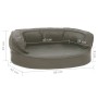 Colchón para cama de perro ergonómico aspecto lino gris 60x42cm de vidaXL, Camas para perros - Ref: Foro24-171289, Precio: 34...