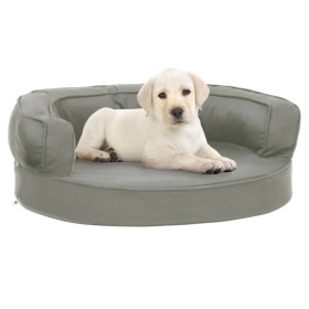 Colchón para cama de perro ergonómico aspecto lino gris 60x42cm de vidaXL, Camas para perros - Ref: Foro24-171295, Precio: 36...