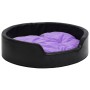 Cama de perros felpa y cuero sintético negro y morado 79x70x19 cm de vidaXL, Camas para perros - Ref: Foro24-171278, Precio: ...