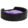 Cama de perros felpa y cuero sintético negro y morado 79x70x19 cm de vidaXL, Camas para perros - Ref: Foro24-171278, Precio: ...