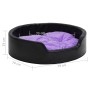 Cama de perros felpa y cuero sintético negro y morado 79x70x19 cm de vidaXL, Camas para perros - Ref: Foro24-171278, Precio: ...