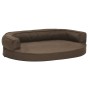 Brown linen look ergonomic dog bed mattress 75x53cm by vidaXL, Beds for dogs - Ref: Foro24-171302, Price: 49,67 €, Discount: %