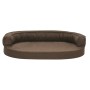 Colchón de cama de perro ergonómico aspecto lino marrón 75x53cm de vidaXL, Camas para perros - Ref: Foro24-171302, Precio: 61...