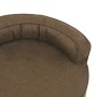 Brown linen look ergonomic dog bed mattress 75x53cm by vidaXL, Beds for dogs - Ref: Foro24-171302, Price: 49,67 €, Discount: %