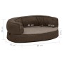 Colchón de cama de perro ergonómico aspecto lino marrón 60x42cm de vidaXL, Camas para perros - Ref: Foro24-171304, Precio: 39...