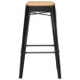 Kitchen stools 2 units solid black mango wood by vidaXL, Kitchen stools - Ref: Foro24-286131, Price: 151,54 €, Discount: %