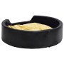 Plush and synthetic leather dog bed black yellow 99x89x21cm by vidaXL, Beds for dogs - Ref: Foro24-171288, Price: 62,91 €, Di...