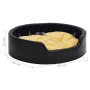 Plush and synthetic leather dog bed black yellow 99x89x21cm by vidaXL, Beds for dogs - Ref: Foro24-171288, Price: 62,91 €, Di...