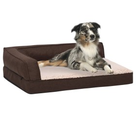 Brown linen look ergonomic dog bed mattress 60x42cm by vidaXL, Beds for dogs - Ref: Foro24-171337, Price: 34,99 €, Discount: %