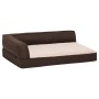 Colchón de cama de perro ergonómico aspecto lino marrón 60x42cm de vidaXL, Camas para perros - Ref: Foro24-171337, Precio: 34...