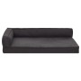 Colchón de cama de perro ergonómico aspecto lino negro 60x42cm de vidaXL, Camas para perros - Ref: Foro24-171346, Precio: 34,...