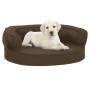 Colchón de cama de perro ergonómico aspecto lino marrón 60x42cm de vidaXL, Camas para perros - Ref: Foro24-171301, Precio: 39...