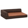 Brown linen look ergonomic dog bed mattress 60x42cm by vidaXL, Beds for dogs - Ref: Foro24-171340, Price: 32,20 €, Discount: %