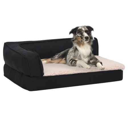 Black linen look ergonomic dog bed mattress 75x53cm by vidaXL, Beds for dogs - Ref: Foro24-171344, Price: 49,01 €, Discount: %