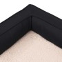 Black linen look ergonomic dog bed mattress 75x53cm by vidaXL, Beds for dogs - Ref: Foro24-171344, Price: 49,01 €, Discount: %