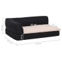 Black linen look ergonomic dog bed mattress 75x53cm by vidaXL, Beds for dogs - Ref: Foro24-171344, Price: 49,01 €, Discount: %