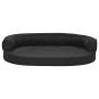 Colchón de cama de perro ergonómico aspecto lino negro 75x53cm de vidaXL, Camas para perros - Ref: Foro24-171308, Precio: 54,...