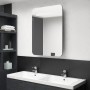 Armario de baño con espejo LED gris brillante 60x11x80 cm de vidaXL, Tocadores de baño - Ref: Foro24-326506, Precio: 129,99 €...