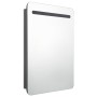 Armario de baño con espejo LED gris brillante 60x11x80 cm de vidaXL, Tocadores de baño - Ref: Foro24-326506, Precio: 131,81 €...