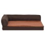 Colchón de cama de perro ergonómico aspecto lino marrón 75x53cm de vidaXL, Camas para perros - Ref: Foro24-171341, Precio: 52...