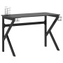 Escritorio gaming con patas en forma de K negro 110x60x75 cm de vidaXL, Escritorios - Ref: Foro24-325402, Precio: 125,68 €, D...