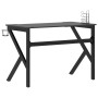 Escritorio gaming con patas en forma de K negro 110x60x75 cm de vidaXL, Escritorios - Ref: Foro24-325402, Precio: 125,68 €, D...