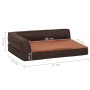 Colchón de cama de perro ergonómico aspecto lino marrón 75x53cm de vidaXL, Camas para perros - Ref: Foro24-171341, Precio: 52...