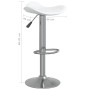 Küchenhocker 2 Stk. Chromstahl, weißes Kunstleder von vidaXL, Küchenhocker - Ref: Foro24-335089, Preis: 95,46 €, Rabatt: %