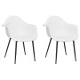 Dining chairs 2 units white PP by vidaXL, dining chairs - Ref: Foro24-338073, Price: 155,99 €, Discount: %