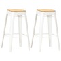 Kitchen stools 2 units solid white mango wood by vidaXL, Kitchen stools - Ref: Foro24-286133, Price: 178,99 €, Discount: %