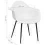 Dining chairs 2 units white PP by vidaXL, dining chairs - Ref: Foro24-338073, Price: 155,99 €, Discount: %