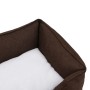 Cama de perro felpa apariencia de lino marrón y blanca de vidaXL, Camas para perros - Ref: Foro24-171373, Precio: 21,49 €, De...