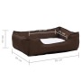 Cama de perro felpa apariencia de lino marrón y blanca de vidaXL, Camas para perros - Ref: Foro24-171373, Precio: 21,49 €, De...