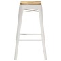 Kitchen stools 2 units solid white mango wood by vidaXL, Kitchen stools - Ref: Foro24-286133, Price: 178,99 €, Discount: %