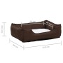 Cama de perro felpa apariencia lino marrón y blanca de vidaXL, Camas para perros - Ref: Foro24-171375, Precio: 44,53 €, Descu...