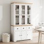 BODO high sideboard white pine wood brown 115.5x43x200.5 cm by vidaXL, Sideboards - Ref: Foro24-3206452, Price: 508,66 €, Dis...