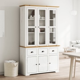 BODO high sideboard white pine wood brown 115.5x43x200.5 cm by vidaXL, Sideboards - Ref: Foro24-3206452, Price: 482,32 €, Dis...